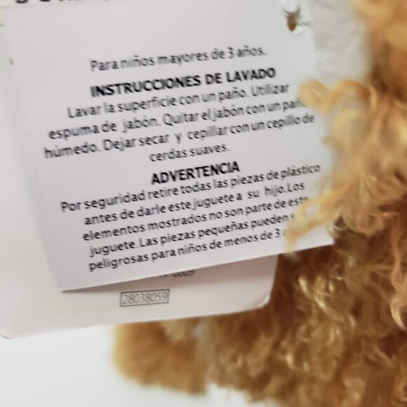 Walmart Happy Valentine's Bear Plush Stuffed Animal Brown Curly Fur Big Red Nose - Picture 7 of 9